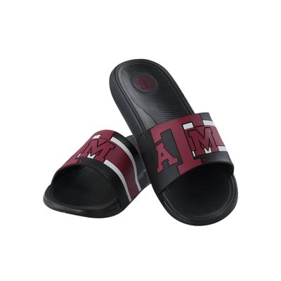foco NCAA Mens Striped Big Logo Raised Slide - L