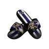 FOCO Baltimore Ravens NFL Mens Team Stripe Gel Slide - S view 1