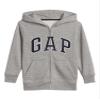 GAP boys Logo Hoodie Zip Sweatshirt, Lt Heather Grey Bc06, X-Small US view 1