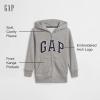 GAP boys Logo Hoodie Zip Sweatshirt, Lt Heather Grey Bc06, X-Small US view 2