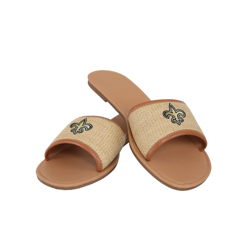 FOCO New Orleans Saints NFL Womens Straw Slide - L