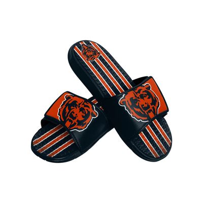 FOCO Chicago Bears NFL Mens Team Stripe Gel Slide - S