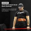 DMoose Belt for Weightlifting Genuine Leather for Men and Women, 4 Inch Wide, Adjustable Buckle, 5MM Thick for Weightlifting, Workout, Gym, Squat, Deadlift, Great Lower Back Support (Brown XXL) view 2