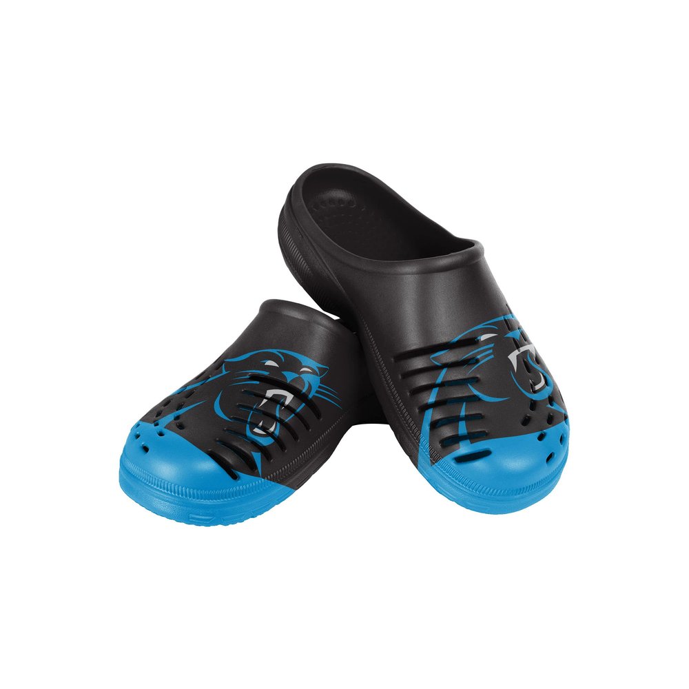 FOCO Carolina Panthers NFL Youth Colorblock Big Logo Clog - M (13-1)