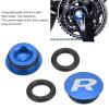 VGEBY Crankset Dust Cover, Risk Mountain Crankset Dust Cover Center Shaft Cover Hollow Integrated Aluminum Alloy for Road (1 Blue dust Cover) Crank Dust Cover 27.5 Cover view 2