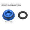 VGEBY Crankset Dust Cover, Risk Mountain Crankset Dust Cover Center Shaft Cover Hollow Integrated Aluminum Alloy for Road (1 Blue dust Cover) Crank Dust Cover 27.5 Cover view 4