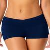 Anne Cole Live in Color Navy Banded Boy Shorts Bottom Small/Navy Blue view 1