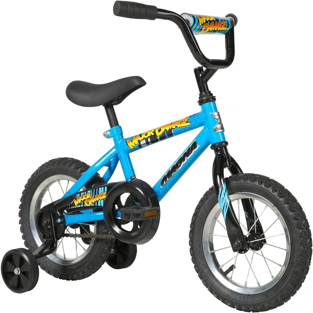 Dynacraft Magna Major Damage 12" Children's Bike Bold and Durable Design, Perfect for Kids Learning to Ride, Sturdy and Easy to Assemble, Ideal for Young Riders