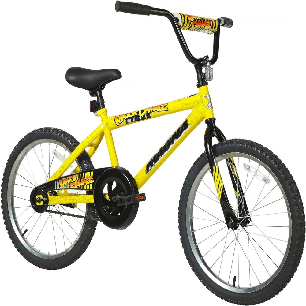 Dynacraft Magna Major Damage 20" Children's Bike Bold and Durable Design, Perfect for Kids Learning to Ride, Sturdy and Easy to Assemble, Ideal for Young Riders