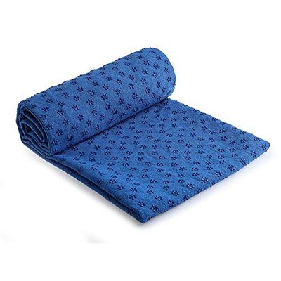 IntoBetterLife IBL-Yoga Towel, Hot Yoga Mat Towel - Sweat Absorbing Non-Slip for Hot Yoga, Pilates and Workout, 24x72 inches with Grip
