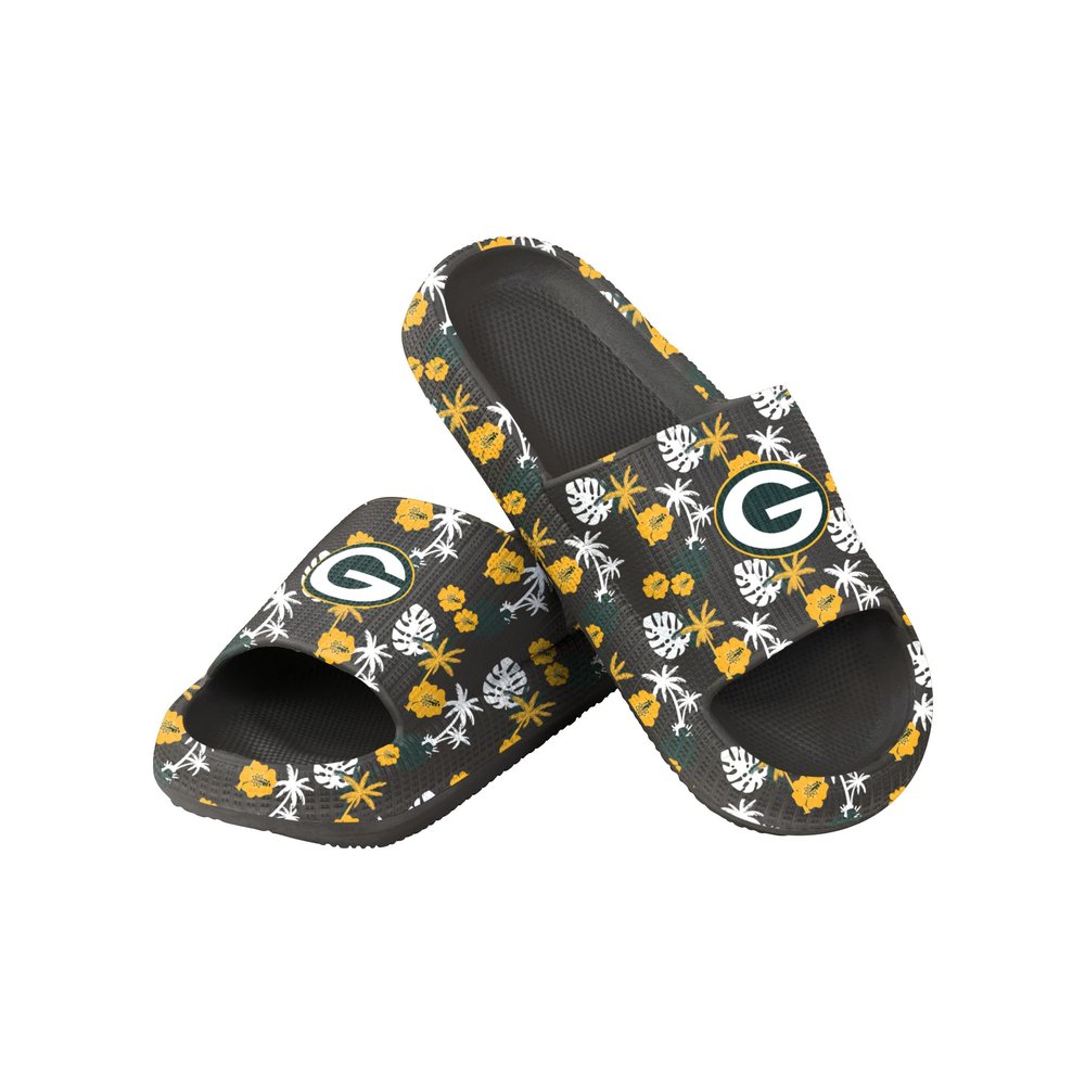 FOCO Green Bay Packers NFL Womens Floral Pillow Slide - S