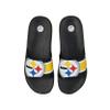 FOCO Pittsburgh Steelers NFL Mens Striped Big Logo Raised Slide - S view 2