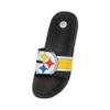 FOCO Pittsburgh Steelers NFL Mens Striped Big Logo Raised Slide - S view 3