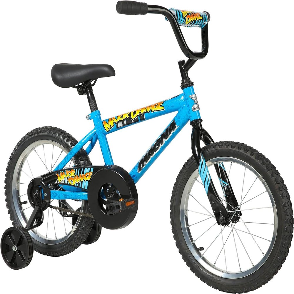 Dynacraft Magna Major Damage 16" Children's Bike Bold and Durable Design, Perfect for Kids Learning to Ride, Sturdy and Easy to Assemble, Ideal for Young Riders