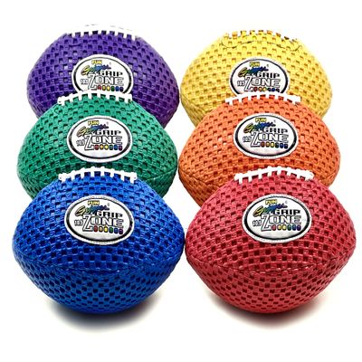 fun gripper Grip Zone Footballs 10.5 Inch Jr. Grip Zone (Solid) Mesh Color Grip Footballs (Set of 6) Assorted Colors Footballs by: Saturnian I PE Supplier