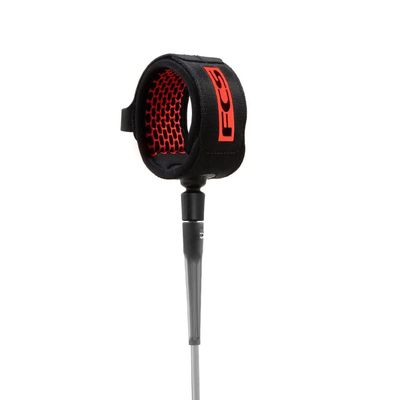 FCS 6' Essential Comp Surfboard Leash (Flame Red)