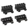 360 Tactical 1 inch High Profile Short Riser Mount Matte Black Picatinny 8 Slot for Scopes and Optics (1/2" Riser & 1" Riser - 2X Each) view 1