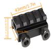 360 Tactical 1 inch High Profile Short Riser Mount Matte Black Picatinny 8 Slot for Scopes and Optics (1/2" Riser & 1" Riser - 2X Each) view 4