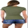 ToBeInStyle Women's Slim Fit Short Sleeve Longline Crew Neck Tee - Olive Green - S view 2