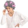 PHOGARY Old Lady Costume Set, Old Lady Set Granny Wig with Hair Rollers, Wig Cap, Grandma Glasses, Eyeglass Chain, Pearl Necklace Grandmother Dress Up Accessories for Dress Up Party Halloween Cosplay view 2