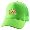 ALLNTRENDS LOL Trucker Embroidered Smiley Face Laughing Tears Hat Adjustable Cap (Neon Green) view 1