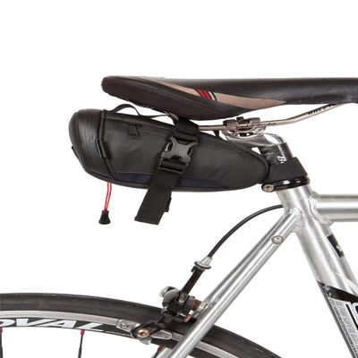 Two Wheel Gear - Commute Seat Pack - Water Resistant under Saddle Bag for Bicycle - for Bike Commuting and Touring - Recycled Ripstop, Black, Small
