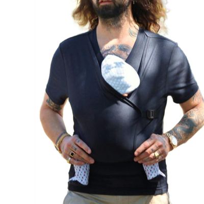 Amtopiyo Dad Kangaroo T-Shirt Mom Soothe Little Wrap Carrier V Neck Short Sleeve Tank Tops CL014 Men Size L