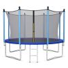 GYMAX Trampoline, 8FT 10FT 12FT 14FT 15FT 16FT Recreational Trampolines w/Safety Enclosure Net & Ladder - ASTM Certificated, Outdoor Trampoline for Kids and Adults (12FT, Internal-Net) view 1