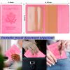 Herain Passport Holder for Travel Cruise Essentials 2 Pcs, Passport Cover Wallet Case Travel Gifts Women Men Family, Passports Book Holders Vacation Accessories Must Haves view 2