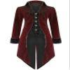 GOLDSTITCH Mens Medieval Steampunk Tailcoat Velvet Victorian Gothic Vintage Frock Halloween Costume Coat view 1