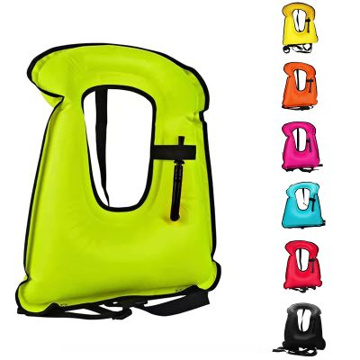 Swim Vest for Adults,Inflatable Buoyancy Vests-Portable Snorkel Vest for Diving Surfing Swimming Outdoor Water Sports (40-100kg, Green)