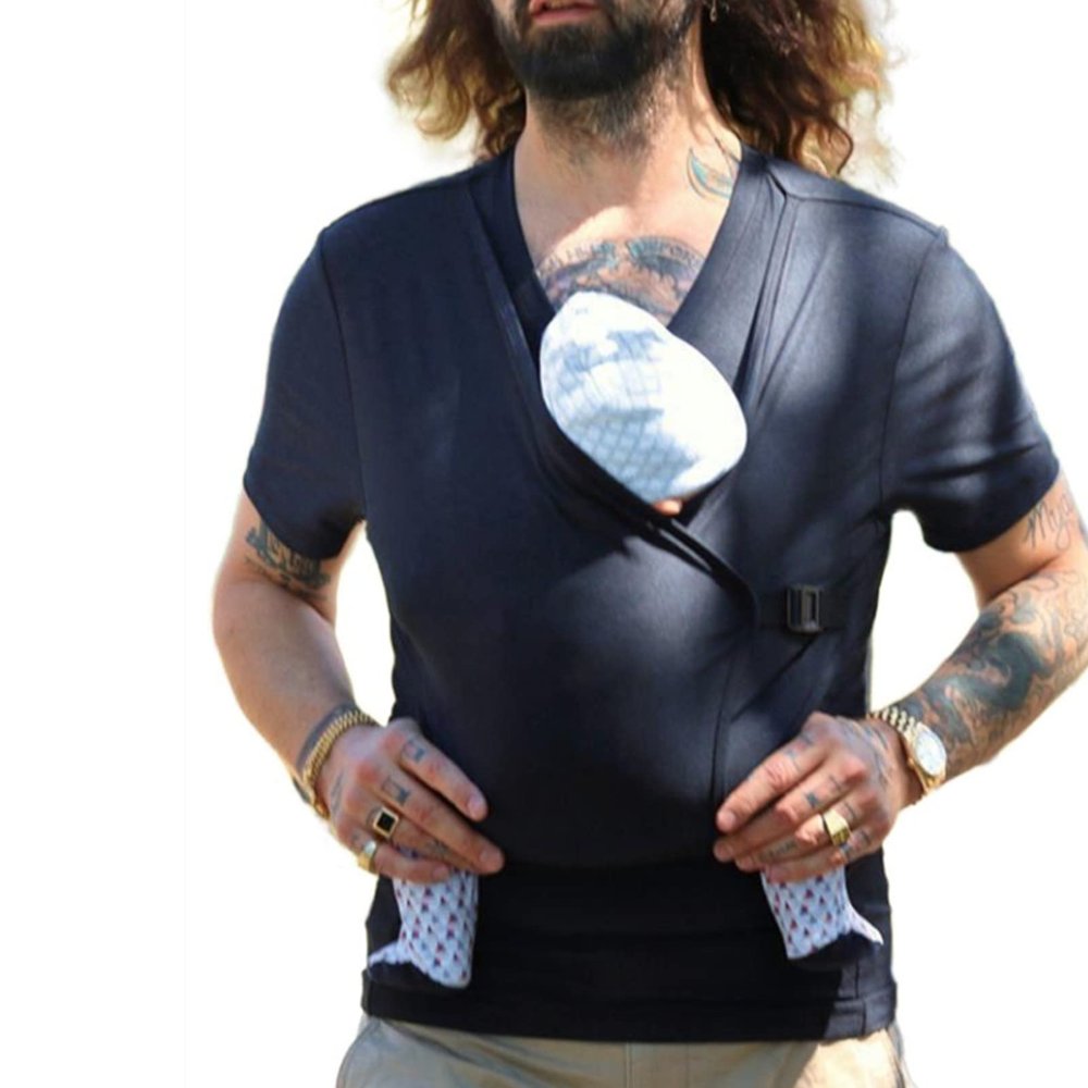 Amtopiyo Dad Kangaroo T-Shirt Mom Soothe Little Wrap Carrier V Neck Short Sleeve Tank Tops CL014 Men Size XL