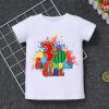 Watermelon 3rd Birthday Girl Shirt for Toddler Baby Girls Rainbow Cake Smash Outfit Summer Short Sleeve Cotton Romper Top Clothes for Tutu Skirt Set 3 Years view 3