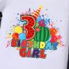 Watermelon 3rd Birthday Girl Shirt for Toddler Baby Girls Rainbow Cake Smash Outfit Summer Short Sleeve Cotton Romper Top Clothes for Tutu Skirt Set 3 Years view 4