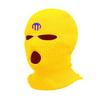 USA Flag Ski Mask Smiley Face Embroidered Three Hole Mask Knit Happy Graphic Balaclava (Yellow) view 1