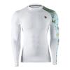 ADOREISM Men's Splice Compression Long Sleeve Rash Guard Surf Swim Shirt UV Sun Protection UPF 50+ (White Forest,S) view 3
