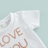 Muasaaluxi Infant Baby Boys Outfits Short Sleeve T-Shirt Crewneck Tops Drawstring Jogger Short Pants Summer Clothes Set view 4