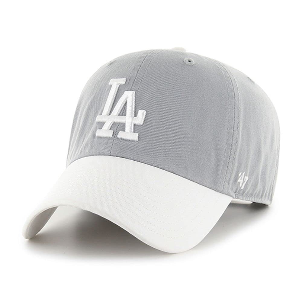 47 Los Angeles Dodgers 2-Tone Clean Up Dad Hat Baseball Cap - Storm Grey