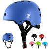 Youth Kids Bike Helmet, Skateboard Bicycle Helmet for Age 3-5-8-10-12-14 Teen Boys Girls Adjustable and Multi-Sport for Scooter Roller Skate (Blue S) view 1