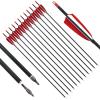 OBTOUTDOOR 30 Inch Carbon Arrows Archery Hunting Arrows Spine 500 with Removable Tips for Compound & Recurve Bow Practice Shooting (12 Packs) view 1