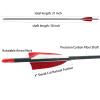 OBTOUTDOOR 30 Inch Carbon Arrows Archery Hunting Arrows Spine 500 with Removable Tips for Compound & Recurve Bow Practice Shooting (12 Packs) view 2