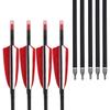 OBTOUTDOOR 30 Inch Carbon Arrows Archery Hunting Arrows Spine 500 with Removable Tips for Compound & Recurve Bow Practice Shooting (12 Packs) view 3