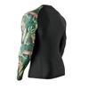 ADOREISM Men's Splice Compression Long Sleeve Rash Guard Surf Swim Shirt UV Sun Protection UPF 50+ (Black Leopard,S) view 4