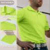 TACVASEN Mens Golf Shirt Dry Fit Mens Polo Shirts Short Sleeve Performance Golf Polos for Men with Collar Work Shirts Neon Green, 2XL view 2