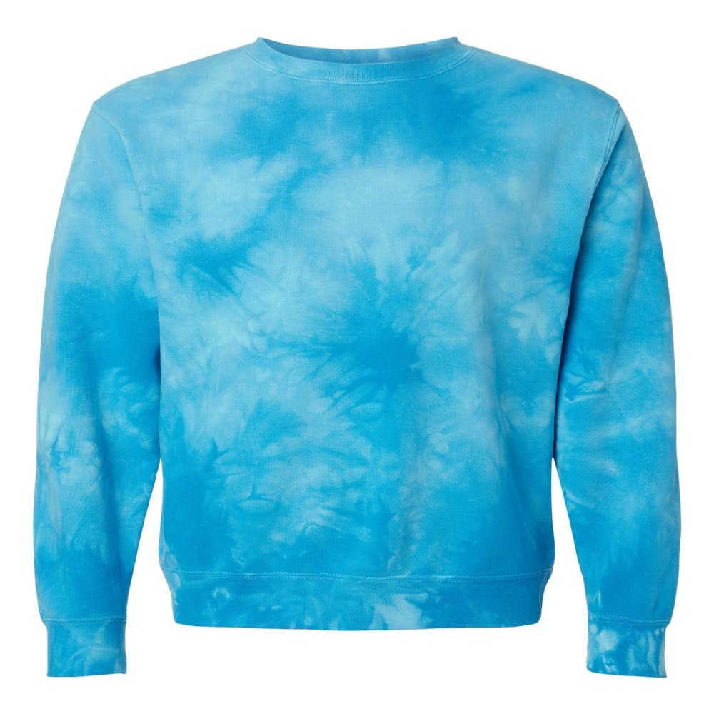 Independent Trading Co. - Midweight Tie-Dyed Crewneck Sweatshirt - PRM3500TD - XL - Tie Dye Dusty Pink