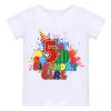 Watermelon 5th Birthday Girl Shirt for Toddler Baby Girls Rainbow Watermelon Cake Smash Outfit Summer Short Sleeve Cotton Romper view 1