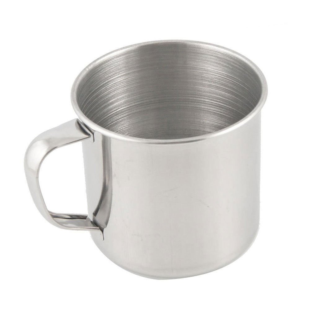 Bluelans Outdoor Camping Travel Mug for Camping, Hiking, Fishing, Travels, Stainless Steel Coffee Mug Camping Mug Tea Cups Stainless Steel Coffee Mug with Handle Camping Travel Coffee Mugs Silver