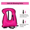 Swim Vest for Adults,Inflatable Buoyancy Vests-Portable Snorkel Vest for Diving Surfing Swimming Outdoor Water Sports (40-100kg, Pink) view 3