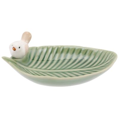 HANABASS Outdoor Birds Feeder Ceramic Jewelry Tray Birds Design Lightweight Jewelry Organizer for Necklaces and Items Cute Decor for