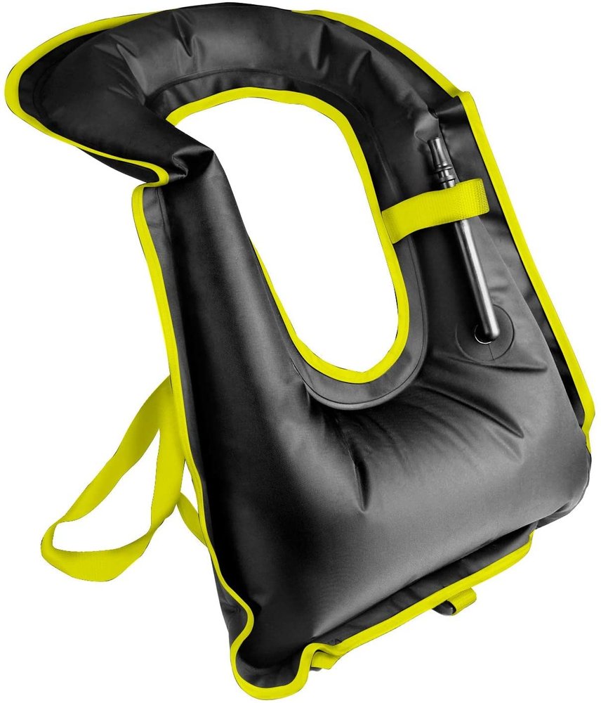 Swim Vest for Adults,Inflatable Buoyancy Vests-Portable Snorkel Vest for Diving Surfing Swimming Outdoor Water Sports (40-100kg, Black)
